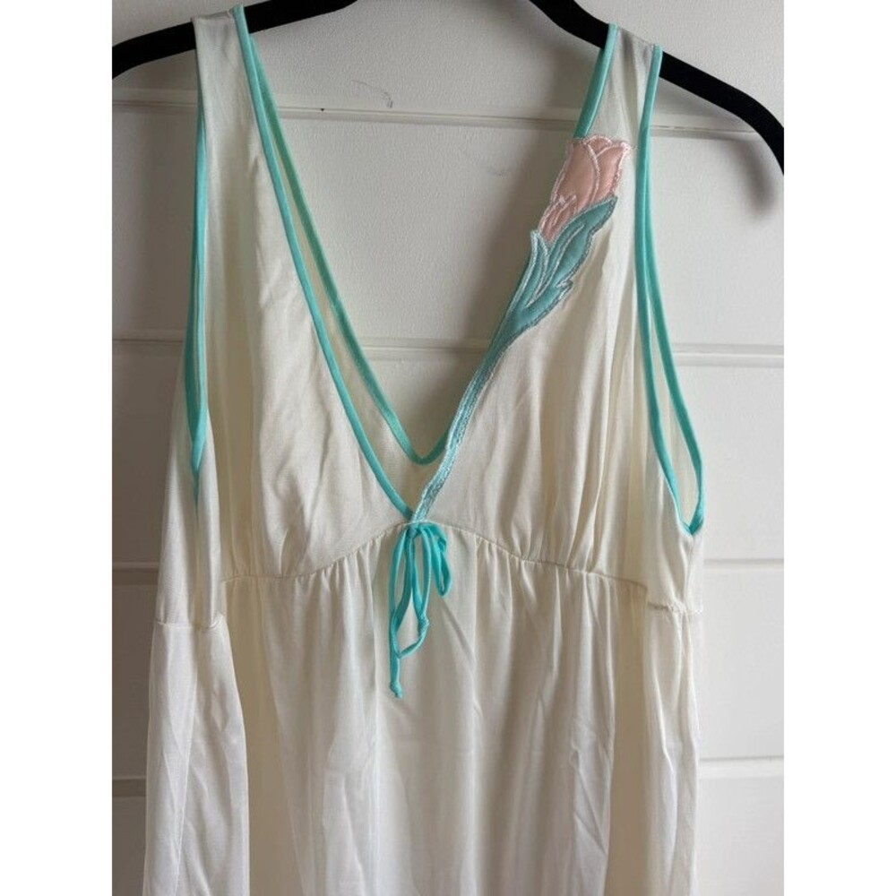 Vintage 70s 80s Pollinaise by Murray Hamburger Floral Slip Dress Nightgown Small